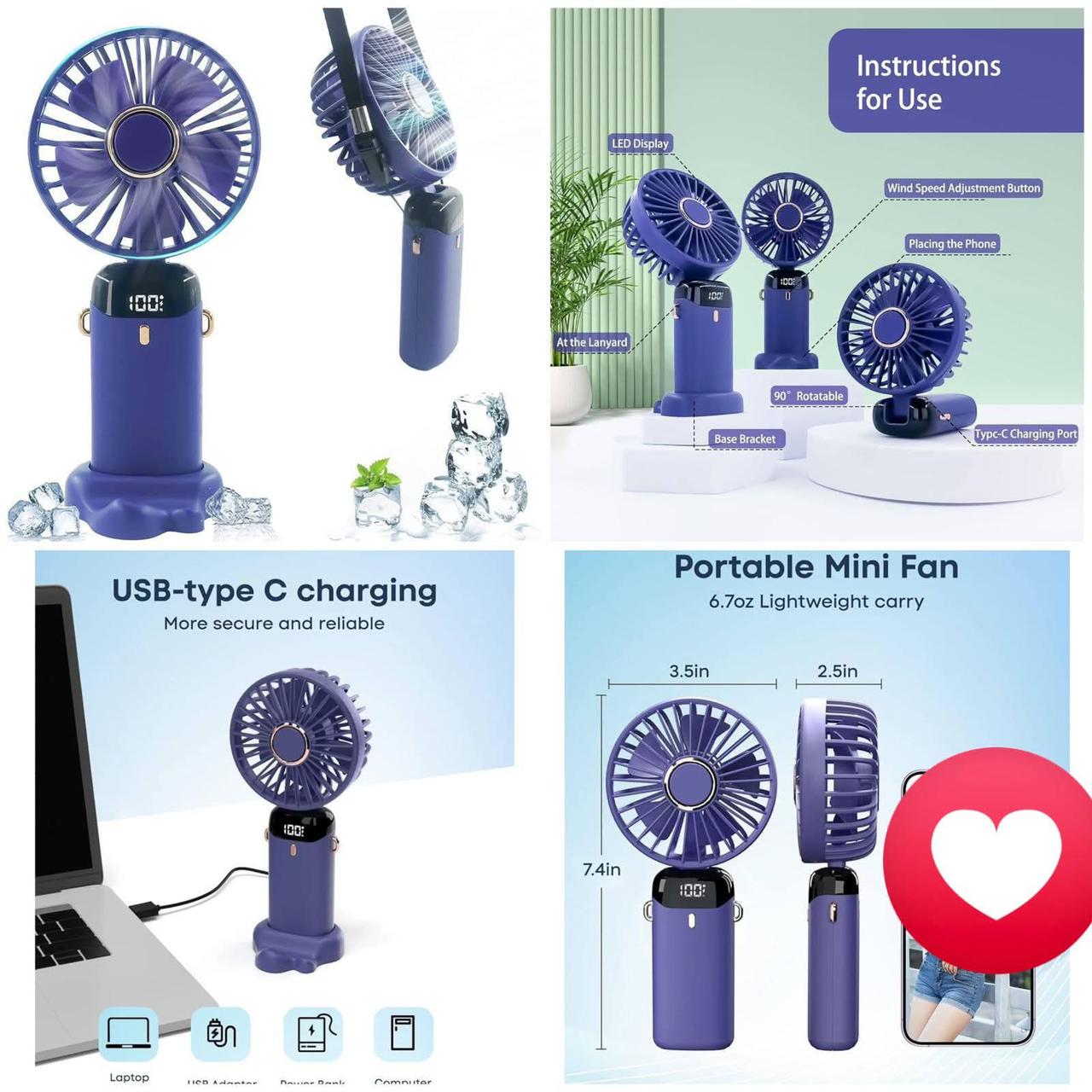 Rechargeable Hand Fan